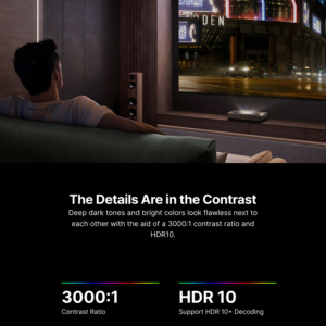 Projecteur laser 4K à ultra courte focale Formovie Fengmi Cinema Edge, 2100 lumens ISO, HDR 10, MEMC, contraste 3000:1, projecteur DLP UST - Product Image 3