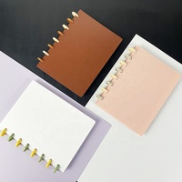Planificateur à reliure à disque minimaliste haut de gamme personnalisé avec des ensembles de séparateurs à onglets pour l'organisation de journaux de planification