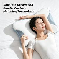 Oreiller ergonomique en mousse à mémoire de forme, soutien cervical, oreiller respirant pour un sommeil confortable pour les dormeurs sur le côté, le dos et le ventre