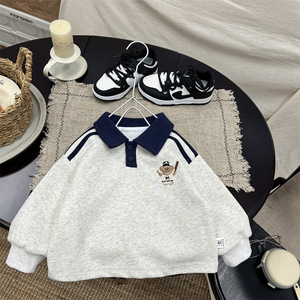 <span class=keywords><strong>Polo</strong></span> brodé personnalisé pour garçons, pull de printemps pour bébé, nouvelle collection 2026, vêtements pour enfants, style coréen, dessin animé, vêtements d'extérieur en coton - Product Image 6