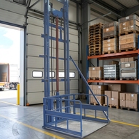 Monte-charge hydraulique à chaîne sur rail de guidage 220V 500kg, télécommande électrique, capacité 10m, certifié CE, modèle de levage SJD