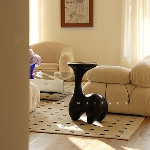 <b>Black</b> Resin Elephant Coffee <b>Table</b> Modern Sculpture <b>Side</b> <b>Table</b> For Living Room Home Decor Small Apartment Furniture - Product Image 1