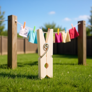 Ilan Mollette in Legno 3,5 Cm Bianche 15 Pezzi per Appendere Vestiti - Product Image 3