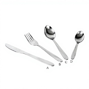 Cubiertos de Acero Inoxidable Ecológicos, Sostenibles y Duraderos, con Acabado Espejo, Aptos para Lavavajillas, Ideales para Bodas y Cenas Familiares, Venta al Por Mayor - Product Image 1