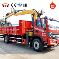 Grue mobile TENGCHANG pour engins de construction, certifiée CE ISO9001, grue à flèche articulée montée sur camion, mini-grue hydraulique de 1 à 25 tonnes