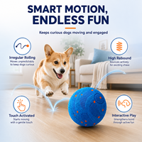 Balle de jeu pour chien électrique intelligente rechargeable interactive de qualité supérieure, balle pour animaux de compagnie en ETPU, balle roulante à rotation automatique pour chien