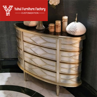 Muebles de Entrada Modernos de Lujo, Aparador de Madera Maciza, Mueble de Entrada Personalizable