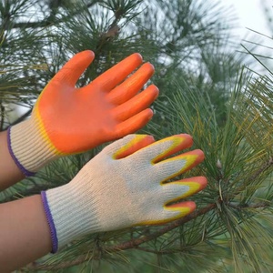 Gants de sécurité à vente chaude, deux couleurs orange, 85g, gants en latex enduits de caoutchouc, gants de travail en caoutchouc - Product Image 5