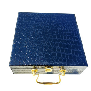 Caja de cuero PU personalizada <span class=keywords><strong>para</strong></span> cinturón, caja de madera de lujo con textura de cuero de cocodrilo <span class=keywords><strong>para</strong></span> regalo de <span class=keywords><strong>papá</strong></span> - Product Image 1