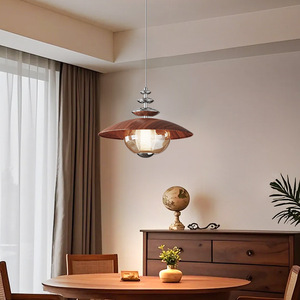 Suspension LED E27 style français, luminaire de plafond rond moderne pour bar et cuisine, éclairage domestique - Product Image 3