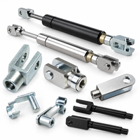 Connecteur en U pour fourche à ressort à gaz avec axe fileté et goupille optionnelle pour vérin à gaz OEM