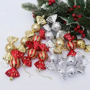 Christmas Decoration Gift Box Electroplating Candy Props Christmas Tree Pendant Window Counter Decoration