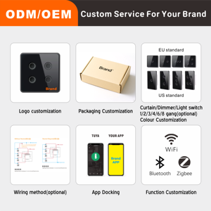 TYSH Zigbee Công Tắc Đèn Cảm Ứng Gia Đình Thông Minh Bằng Kính Cường Lực Công Tắc Điều Khiển Từ Xa Ứng Dụng Tuya 1/2/3/4 Gang Hoạt Động Với Google Alexa - Product Image 6