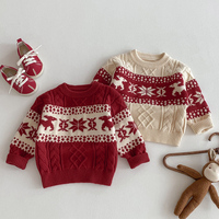 Pull tricoté pour bébés filles et garçons de 1 à 6 ans, à manches longues, imprimé dessin animé, vêtements pour enfants, vente en gros de Noël