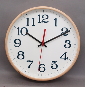 Retro Style <b>Clock</b> Quartz Round Custom Natural Wooden Wall <b>Clock</b> - Product Image 4