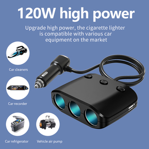 GXYKIT ZNB03s 3.1A Adaptateur pour <span class=keywords><strong>prise</strong></span> allume-cigare 120W Chargeur de voiture avec 2 ports USB - Product Image 2