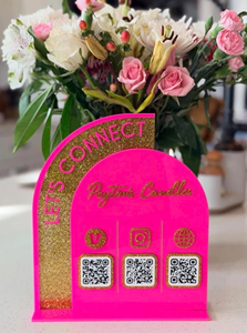 Letrero de acrílico con código QR para pequeños negocios, soporte de pago por escaneo, señalización para redes sociales, letrero para vendedores, menú de salón, logotipo de lujo - Product Image 5