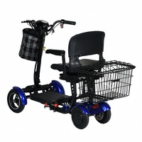 Los Mejores Scooters Eléctricos de 4 Ruedas para Personas Mayores y Adultos, Diseño Plegable con Luces LED, Resistentes al Agua, Envío desde Almacén en Europa