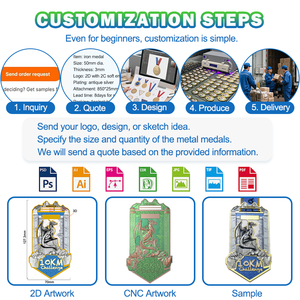 Medallas Personalizadas de Metal Dorado Grabado para Premios Deportivos, Trofeos y Souvenirs - Product Image 6