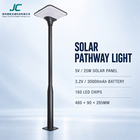Lampe solaire de jardin 25W, 160 LED, batterie 30000mAh, en aluminium moulé sous pression, lampadaire extérieur pour aménagement paysager, personnalisable