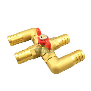 Integrated All-Copper Four-Way Valve <b>for</b> Automotive AC & <b>Heater</b> Retrofit Thickened Hot Water Ball Valve HVAC Systems Part - Product Image 3
