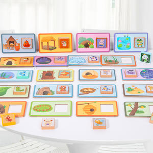 Tablero <span class=keywords><strong>de</strong></span> Reconocimiento <span class=keywords><strong>de</strong></span> Animales <span class=keywords><strong>de</strong></span> Madera Montessori, Juguete <span class=keywords><strong>de</strong></span> Emparejamiento Preescolar para Niños, Juguete Educativo <span class=keywords><strong>de</strong></span> Madera para el Aprendizaje Temprano - Product Image 3