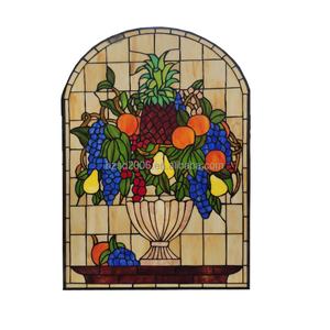 Panneau suspendu en verre Tiffany personnalisé 50*80CM, motif fruits, épaisseur 3mm, pour décoration de salon - Vente en gros - Product Image 1