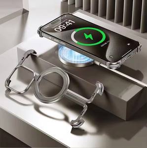 Aluminum Alloy Frame X Shaped Metal <strong>case</strong> for iphone 13 Pro Max <strong>Quad</strong> <strong>Lock</strong> <strong>case</strong> for iphone 15 Plus Black - Product Image 4