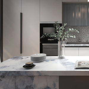 Estilo especial Color azul Encimera de cocina de alta calidad Losas de piedra grandes <span class=keywords><strong>Serie</strong></span> Statuario Piedra de cuarzo artificial - Product Image 5