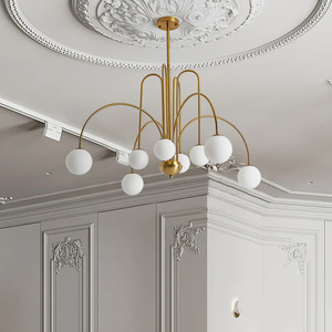 French-Style Retro Magic Bean Lamp Modern Minimalist Creative Art Chandelier for Living Room <b>Dining</b> <b>Light</b> Pendant Chandeliers - Product Image 1