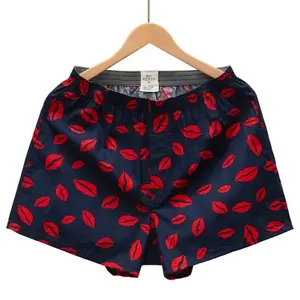 Cinvik boxer người đàn ông cotton Mens đồ lót boxers quần short thoải mái Homewear panty quần lót giản dị in Loose quần lót nam