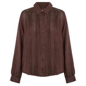 Blusas de Lino para Mujer, Otoño 2025, Estilo Oficina, Nuevas, Elegantes, con Lazo Decorativo, Vintage, Manga Larga - Product Image 2