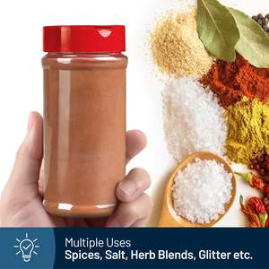 Bote transparente de plástico PET para sal y pimienta, bote para tabaco Grabba Crush, contenedor para hierbas y especias, tarros para condimentos - Product Image 3