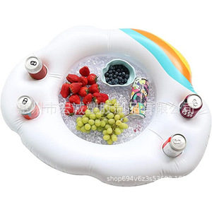 PVC Inflatable Ice Bucket 83x65cm Cooling Tray For Pool Party Floating Cooler - Product Image 1