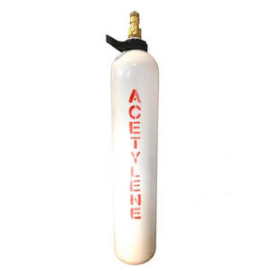 Bouteilles en acier de 40 L pour acétylène et dioxyde de carbone, 48 kg, utilisation de gaz et d'oxygène, équipées d'un chariot - Product Image 5