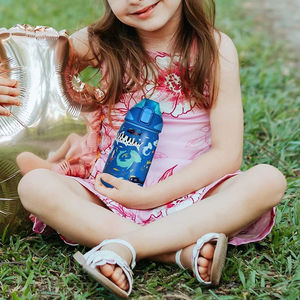 FEIJIAN 400ML enfants sans BPA forme plate bouteille d'eau thermique Portable voyage école gravé bouteille pour garder l'eau froide - Product Image 5