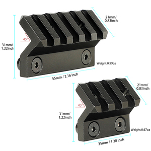 Soporte Lateral Desplazado Ohhunt Ligero de <span class=keywords><strong>3</strong></span>/<span class=keywords><strong>5</strong></span> Ranuras para Linterna/Óptica con Inclinación de <span class=keywords><strong>45</strong></span> Grados - Product Image 1