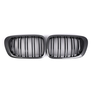 Calandre avant en fibre de carbone style double ligne pour BMW E46 Série 3 1999-2002, pièce de tuning - Product Image 1