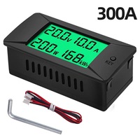 Multimètre numérique DC 0-300V avec affichage de tension et de courant, testeur de puissance et de consommation d'énergie 0~300A/300V