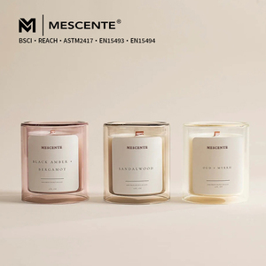 <span class=keywords><strong>Velas</strong></span> Aromáticas <span class=keywords><strong>de</strong></span> Lujo Mescente en Frasco <span class=keywords><strong>de</strong></span> Vidrio <span class=keywords><strong>de</strong></span> Doble Pared con Cera <span class=keywords><strong>de</strong></span> Soya, Etiqueta Privada y Aroma Personalizado - Product Image 2