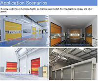 Portes à enroulement industrielles de haute qualité, portes rapides, portes d'entrepôt intelligentes pour intérieur, étanches