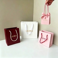 Bolsas de Regalo para Vino de Cartón de Lujo con Logotipo Personalizado, Asas Reciclables, Embalaje al por Mayor OEM