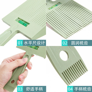 Wheat Straw <b>Hair</b> <b>Comb</b> 27cm Salon Professional Leveling Flathead For Haircut Styling - Product Image 4