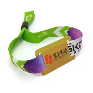 ODM OEM New Arrival Có Thể Điều Chỉnh Buổi Hòa Nhạc Tổ Chức Sự Kiện Lễ Hội Vòng Đeo Tay Thời Trang Ban Nhạc Cổ Tay Tùy Chỉnh Vải Đàn Hồi Rfid NFC Dệt Dây Đeo Cổ Tay - Product Image 3