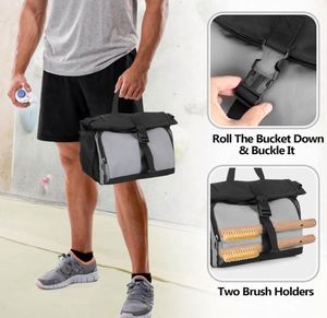 Free Sample Rock Climbing Chalk Bag with <b>Magnets</b> <b>Large</b> Roll-Top Chalk Bucket with Aluminum Foil Lining - Product Image 4
