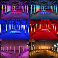 Marslite 360 °   Tube lumineux RGB IP65 étanche pour extérieur, tubes LED sans fil à piles, tube néon LED à pixels, éclairage de scène pour DJ et fêtes