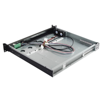Casing Server Mini ITX Full Tower Baja 1U 400mm, Port ESATA/USB Depan, Dukungan HDD/SSD, PSU FLEX, 2 Kipas, Panel Samping Berjendela