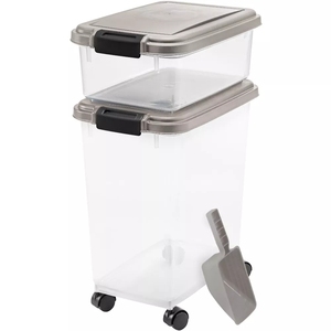 3 Size Rice Emergency <strong>Food</strong> Storage <strong>Container</strong> 20 Pounds Large Capacity <strong>Dog</strong> Pet Dry Grain Rice <strong>Food</strong> Storage <strong>Containers</strong> Box - Product Image 1