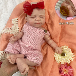 Poupée Reborn Artisanale en Silicone Intégral 16/18 pouces, Modèle Pascle, Peau Noire, Douce et Moelleuse, Poupée Thérapeutique Fille, Collectionneur - Product Image 1