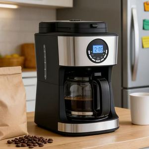 <span class=keywords><strong>Cafetera</strong></span> <span class=keywords><strong>de</strong></span> <span class=keywords><strong>Goteo</strong></span> <span class=keywords><strong>de</strong></span> 12 Tazas y 1.8L <span class=keywords><strong>con</strong></span> <span class=keywords><strong>Molinillo</strong></span> <span class=keywords><strong>de</strong></span> Cuchillas <span class=keywords><strong>Incorporado</strong></span> - Temporizador Programable <span class=keywords><strong>de</strong></span> 24H, Botones Dobles, Protección Contra Sobrecalentamiento, 220-240V, 950W - Product Image 6